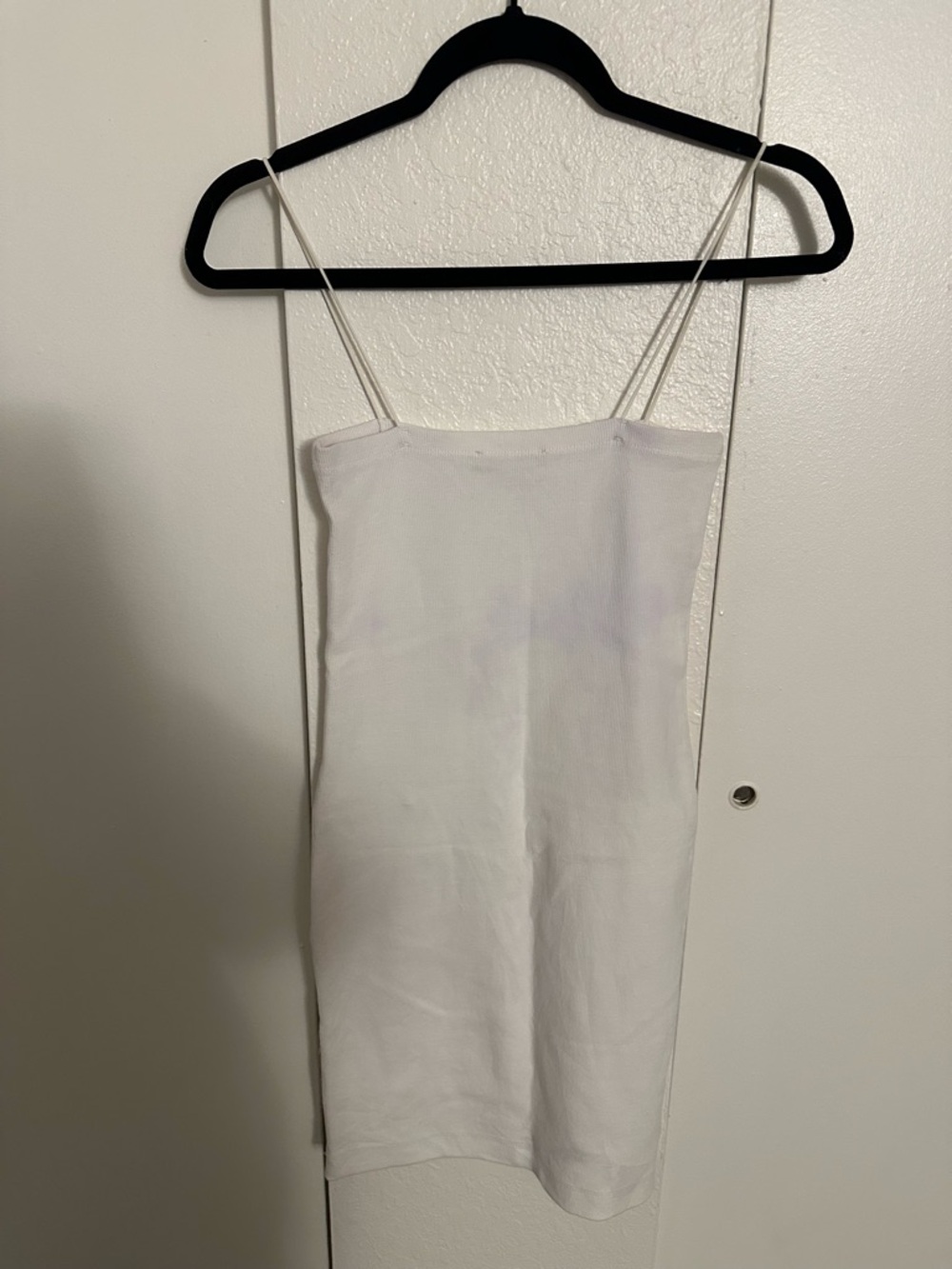 Zara White Ribbed Dress - Picture 6 of 7